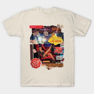 Heaven or Las Vegas Collage Artwork T-Shirt